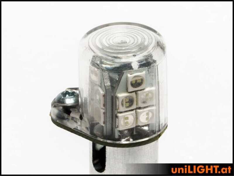 15mm POWER Rotating Light + Flash, 40Wx2, T-Fuse