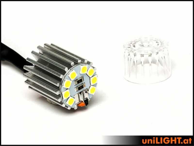 19mm Round Flash Light, 20W x 2, T-Fuse