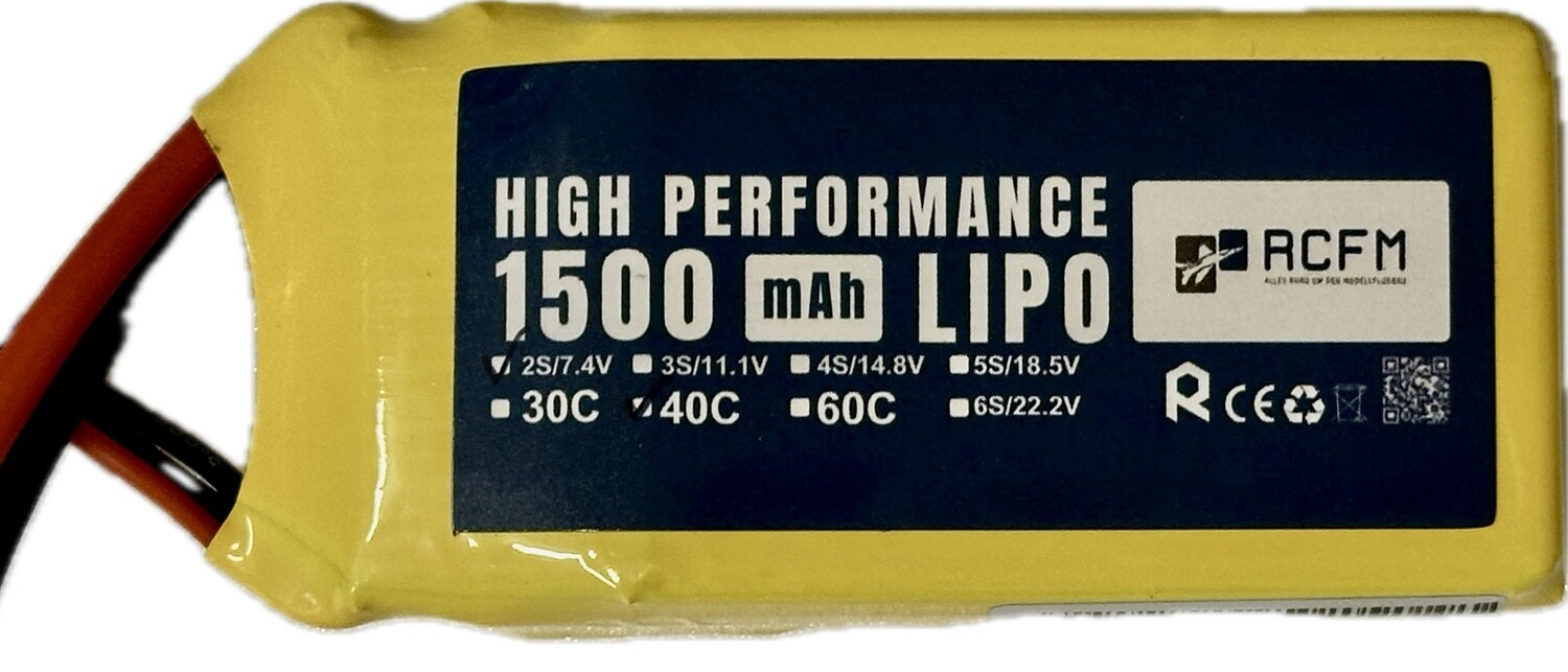 2S LiPo RC-Akku 7.4V 1500mAh 40-80C