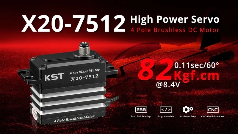 KST X20-7512 Brushless High Power Servo 82Kgf.cm 0.11sec KST X20-7512 Brushless High Power Servo 82Kgf.cm 0.11sec