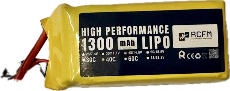 4S LiPo RC-Akku 14.8V 1300mAh 40-80C 4S 1300mAh 40C Lipo Akku