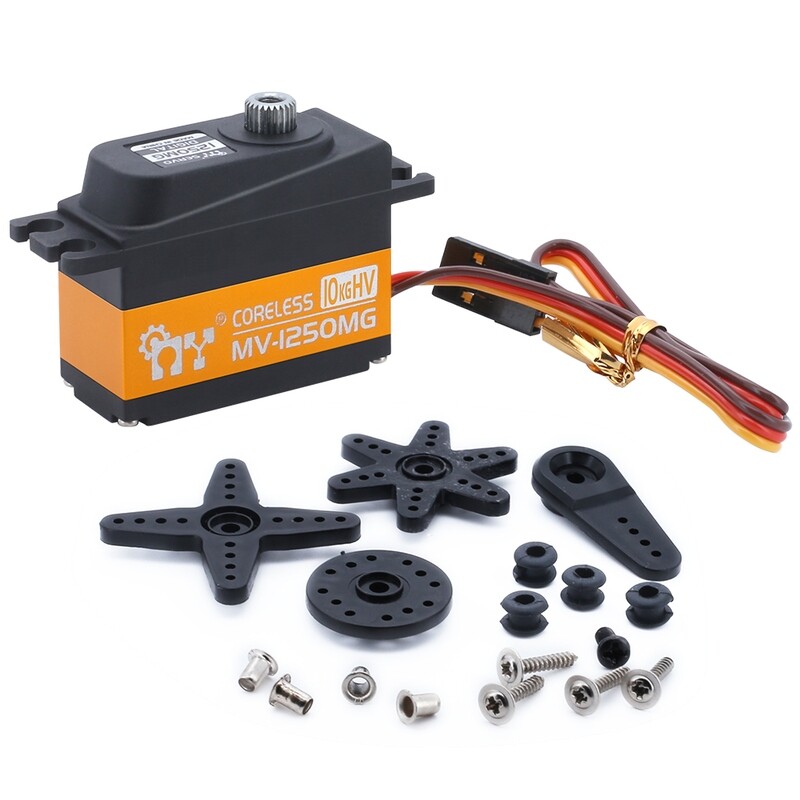 JX MV-1250MG HV Coreless 15mm Servo, 10 kg of thrust, 0.08 sec./60°