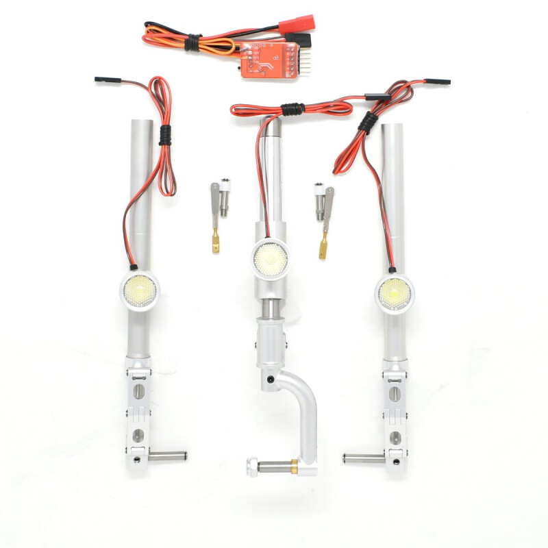 JP Hobby ER-120 12mm Scale Metal Oleo Struts (inkl. einzelner Bugstrebe) (E-Flite / FMS Carbon-Z T-28 1.98m oder Flugzeuge bis 12kg)
