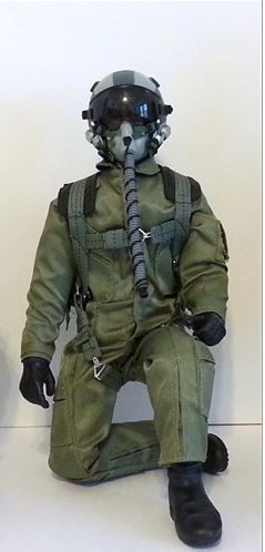SCALE Full-Body Jet Pilot 1/6 - 1/5 Scale, 12&quot; GRÜN