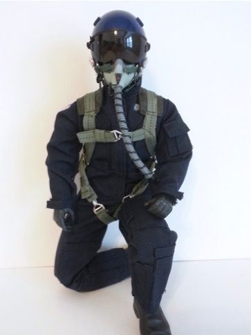SCALE Full-Body Jet Pilot 1/6 - 1/5 Scale, 12" BLAU