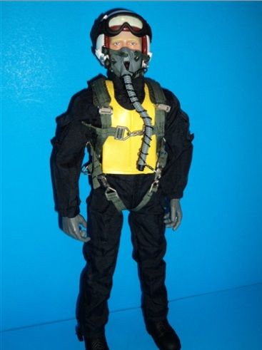 SCALE Full-Body Jet Pilot 1/6 - 1/5 Scale, 12" Korean War F86