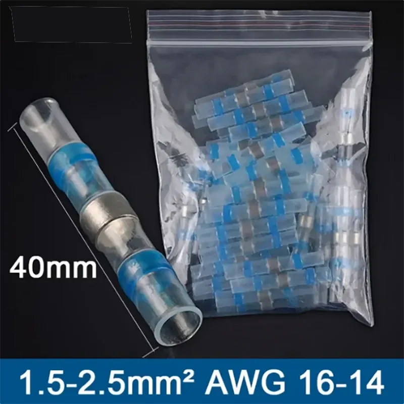Löt-Schrumpf-Hülse blau - 16-14 AWG Set à 5 Stk.