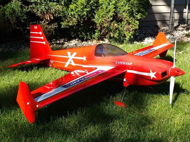 Extremeflight-Rc Laser 60&quot; V3 Rot/Weiss/Gold RXR (receiver Ready)