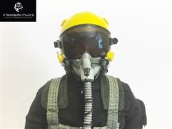 SCALE Full-Body Jet Pilot 1/6 - 1/5 Scale, 12" Schwarz/Gelb