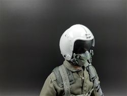 SCALE Full-Body Jet Pilot 1/6 - 1/5 Scale, 12" Weisser Helm