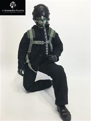 SCALE Full-Body Jet Pilot 1/4.5 - 1/4 Scale, 15&quot; SCHWARZ