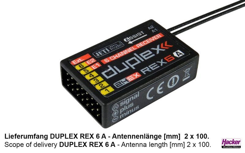 DUPLEX 2.4EX Empfänger REX 6 Assist DUPLEX 2.4EX Empfänger REX 6 Assist