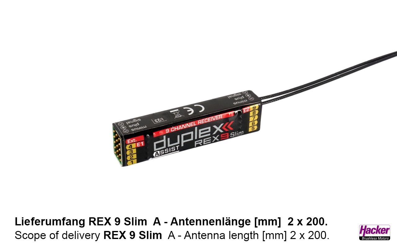 DUPLEX 2.4EX Empfänger REX 9 Slim Assist
