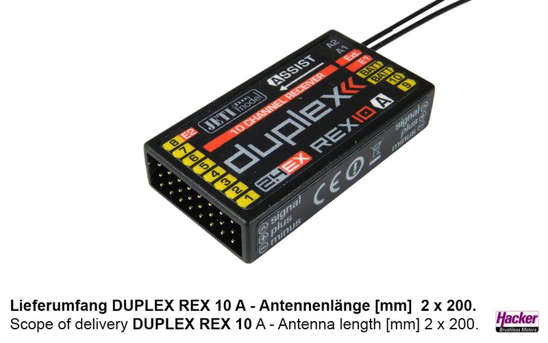 DUPLEX 2.4EX Empfänger REX 10 Assist DUPLEX 2.4EX Empfänger REX 10 Assist