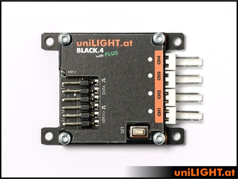 uniLIGHT 4-Kanal, BLACK.4 + uniLIGHT 4-Kanal, BLACK.4 +