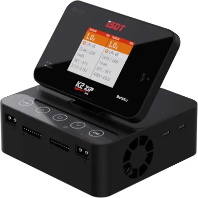ISDT K2Zip AC/DC Dual-Channel Smart Charger - 20A, 1-8S