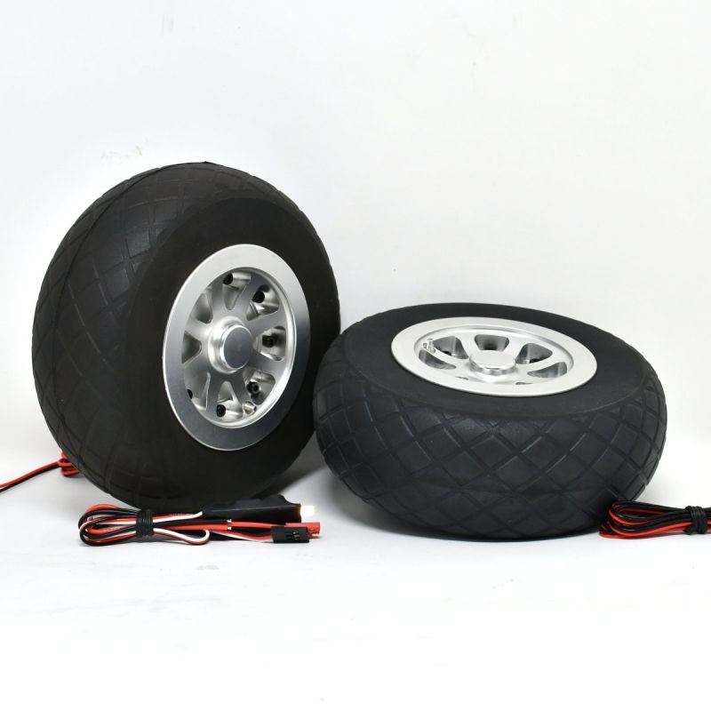 JP Hobby Elektrobremse mit 2x 152/52mm Rädern (8mm Achse) (für Warbirds über 30kg)