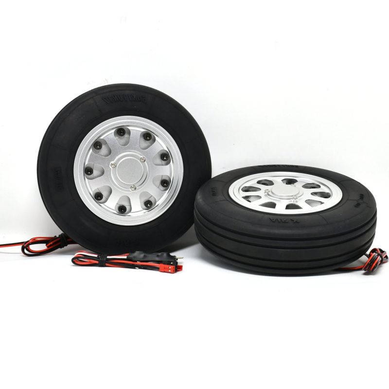 JP Hobby Schwere Elektrobremse mit 2x 158/52mm Rädern (8mm Achse) (für Jets bis 30kg)