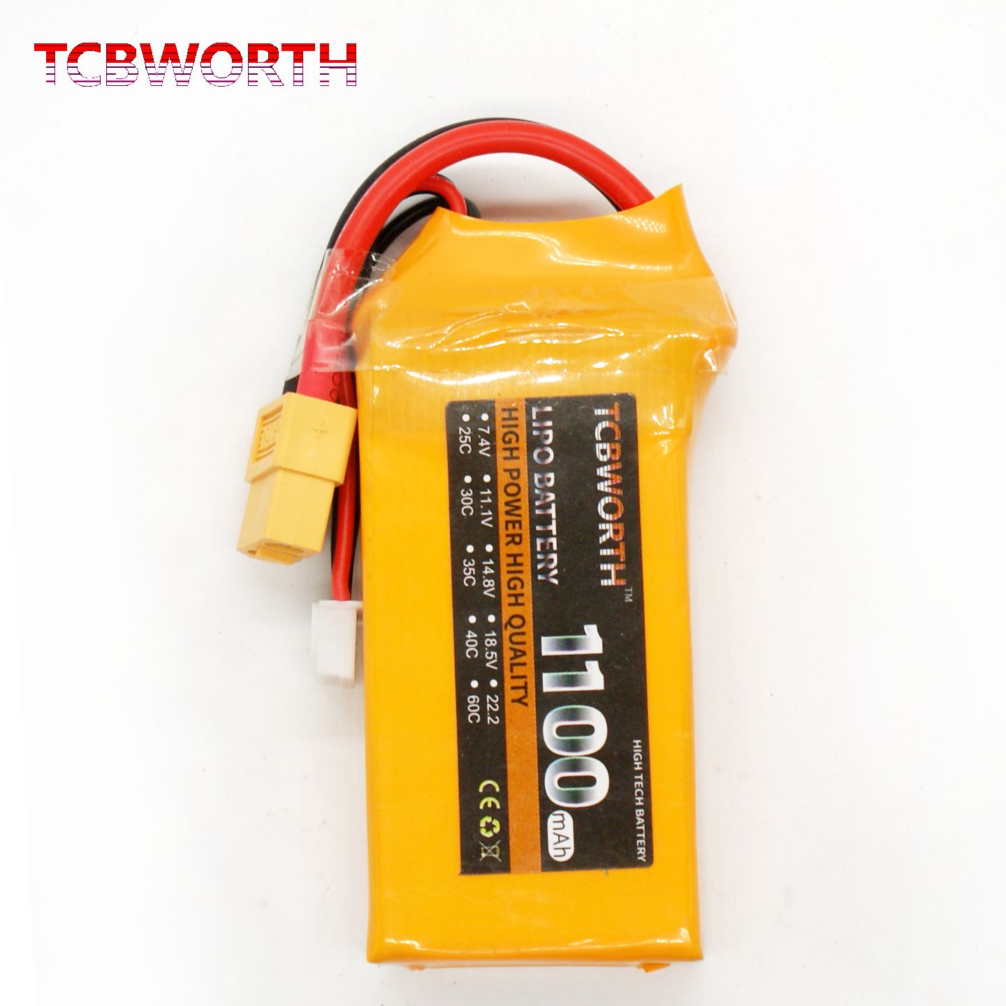 4S LiPo RC battery 14.8V 1100mAh 40-80C