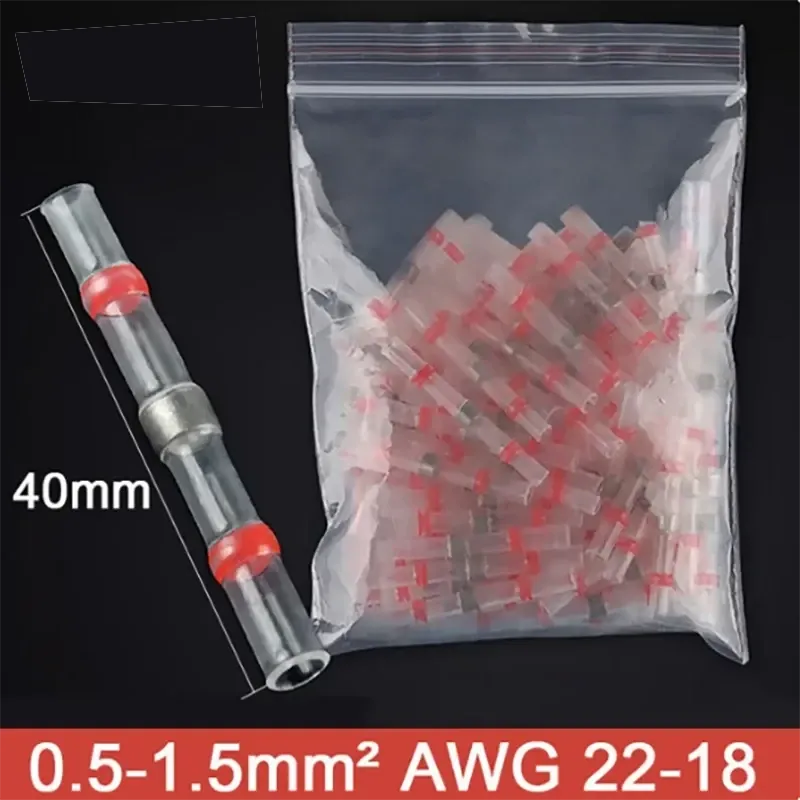 Löt-Schrumpf-Hülse rot - 22-18 AWG Set à 5 Stk.