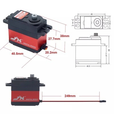 JX Servo PDI-6221MG Digital, 20 mm, 20.32 kg/cm, 0.16 sec/60°
