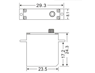 JX PDI-HV0903MG Wing Servo, Digital HV, Coreless, 8mm, 2.6 kgf/cm, 0.07 sec/60°
