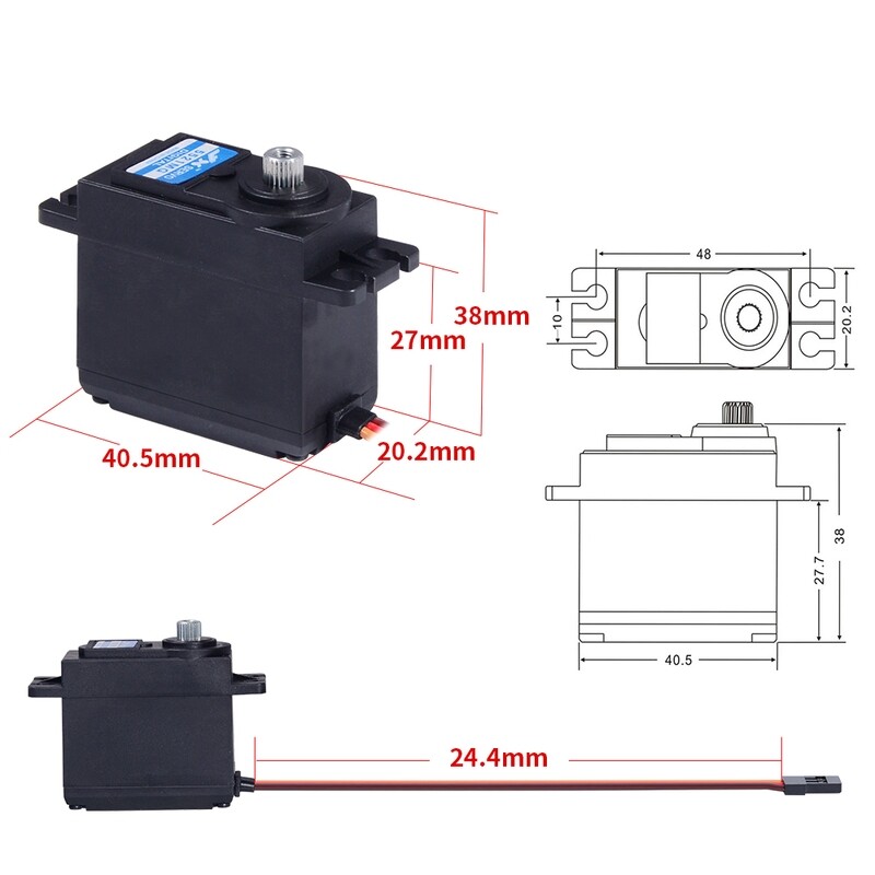 JX Servo PDI-5521MG Digital, 20mm, 20,32 kg/cm, 0,16 s/60°
