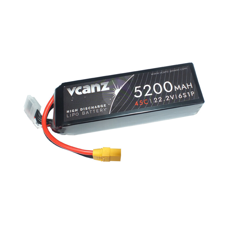 Vcanz 6S 22.2V 5200mAh 45-90C Lipo RC Battery