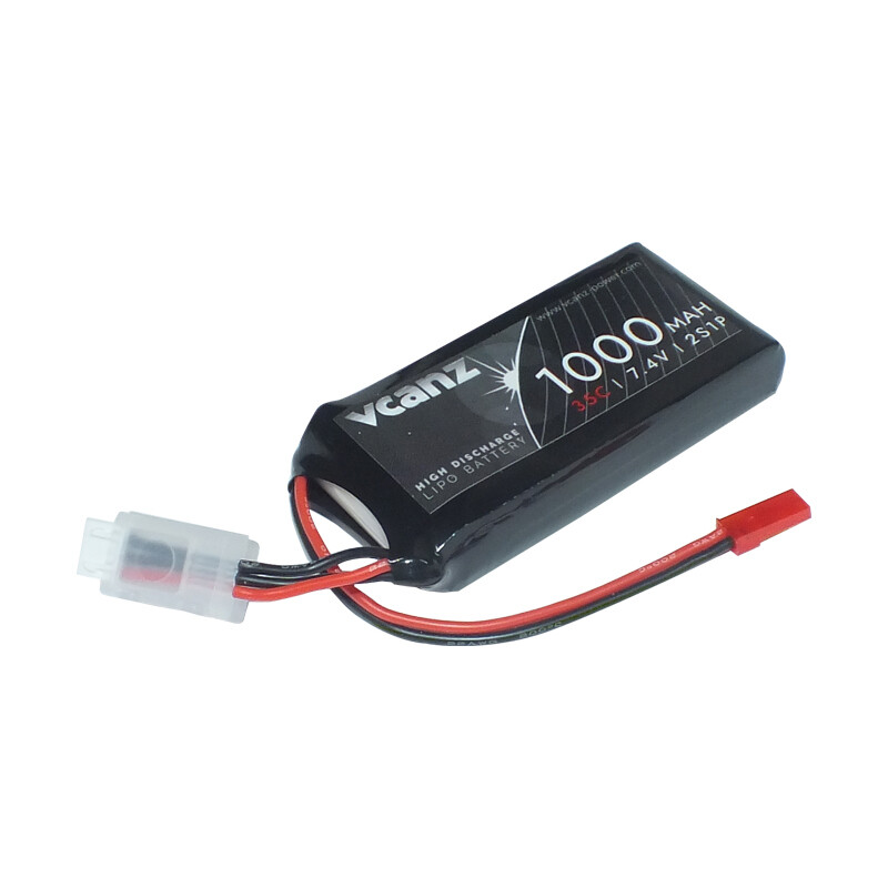 Vcanz 2S 7.4V 1000mAh 35-70C Lipo RC Battery
