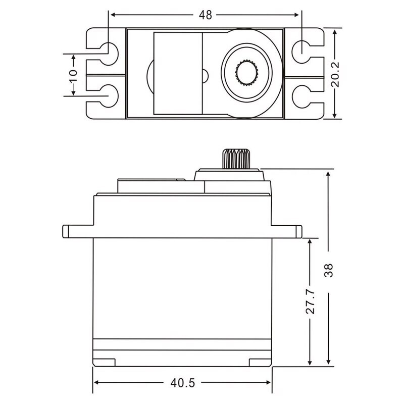 JX Servo PDI-6110MG, Coreless, 20mm, 10.6 8kg/cm, 0.083sec/60°
