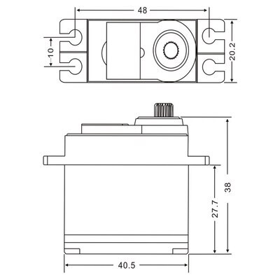 JX Servo PDI -6110MG, Coreless, 20mm, 10.6 8kg/cm, 0.083sec/60°
