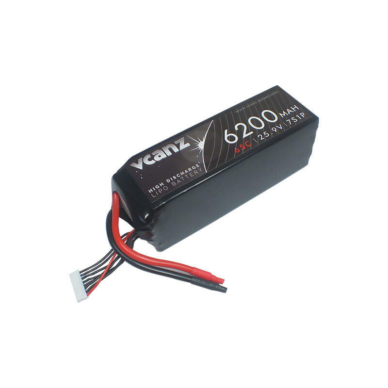 Vcanz 7S 25.9V 6200mAh 65-130C Graphene Lipo RC-Akku Vcanz 7S 25.9V 6200mAh 65-130C Graphene Lipo RC-Akku