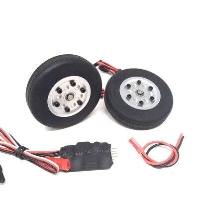 JP Hobby Elektrobremse mit 2x 65/16mm Rädern (5mm Achse)