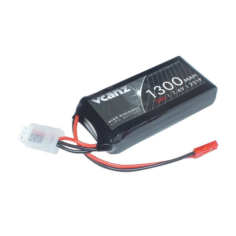 Vcanz 2S 7.4V 1300mAh 35-70C Lipo RC Battery