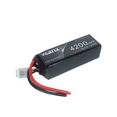 Batterie LiPo Vcanz 5S 18,5 V 4200 mAh 45-90C pour modèles réduits radiocommandés