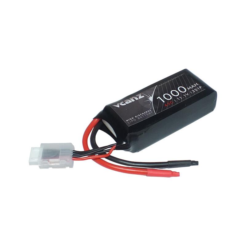 Batterie LiPo Vcanz 3S 11,1 V 1 000 mAh 45-90C pour modèles réduits radiocommandés Batterie LiPo Vcanz 3S 11,1 V 1 000 mAh 45-90C pour modèles réduits radiocommandés