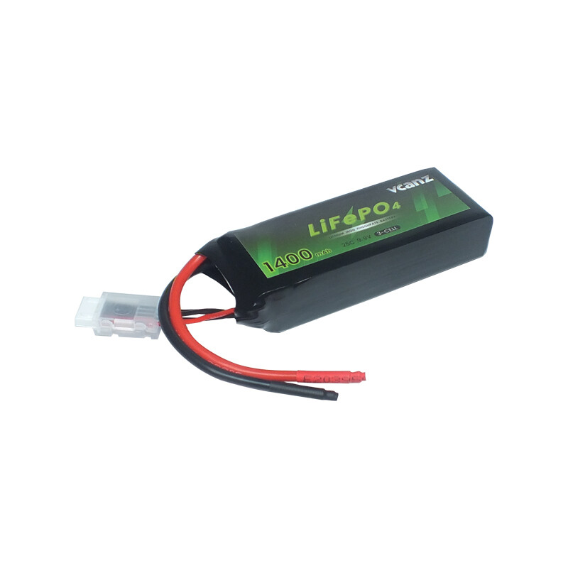 Vcanz LiFePo4 Battery 3S/9.9V, 1400mAh 25C
