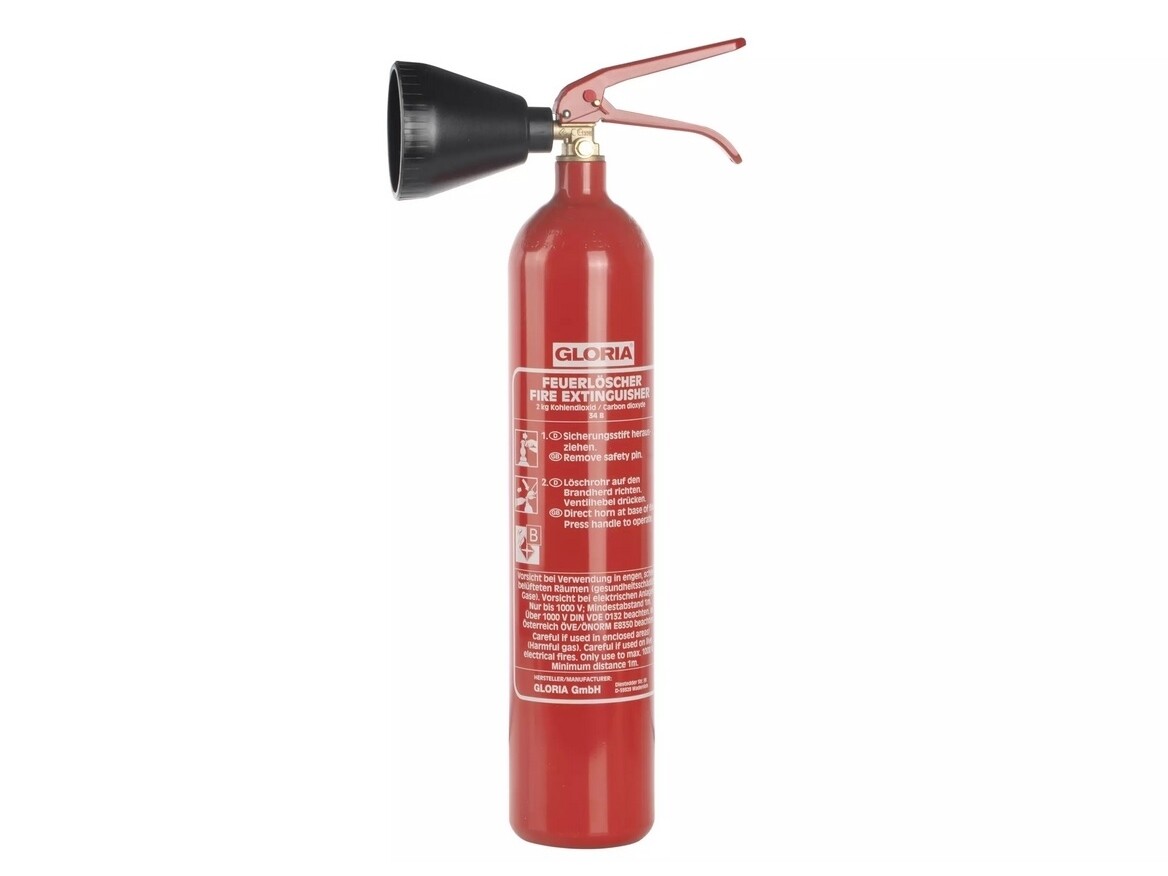 Kohlendioxid / CO2 Feuerlöscher - Löschmittel 2 kg