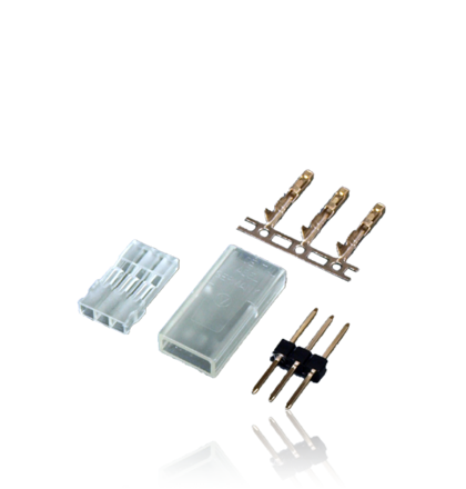 JR Servo Connector Plugs, 50-Pack, Male Contacts