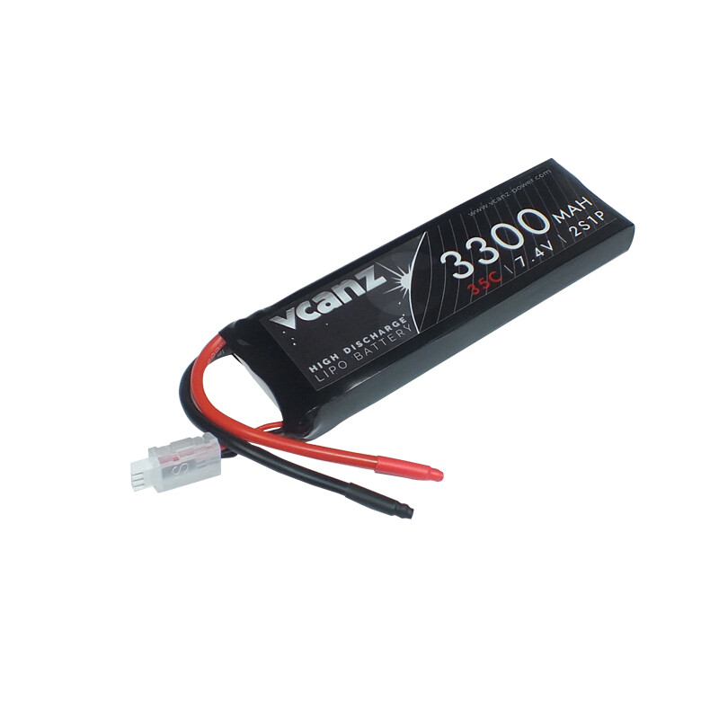 Vcanz 2S 7.4V 3300mAh 35-70C Lipo RC Battery
