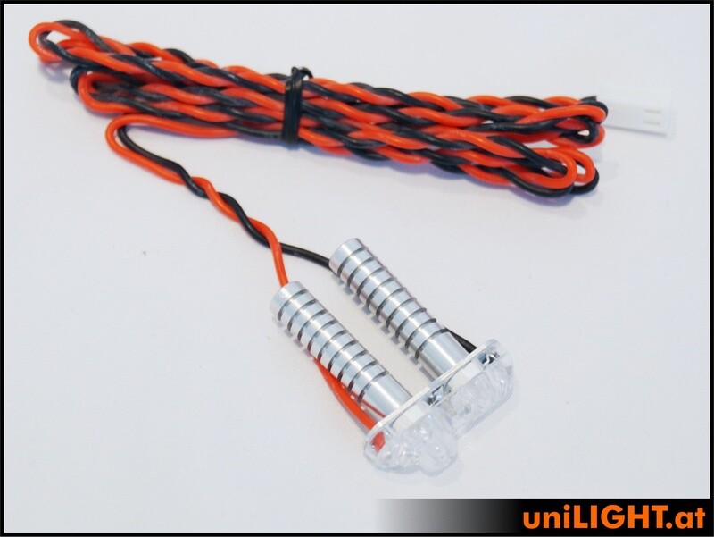 Mini-feu de navigation 8 mm, 4 W x 2