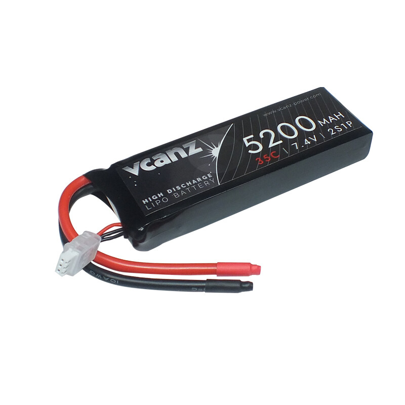 Vcanz 2S 7.4V 5200mAh 35-70C Lipo RC Battery
