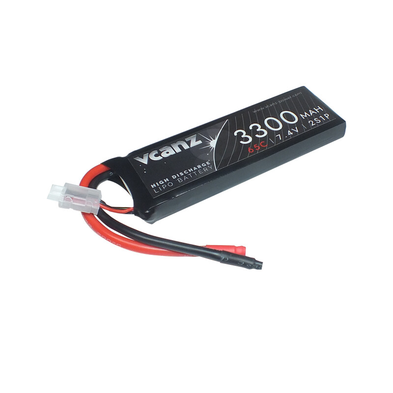 Batterie LiPo Vcanz 2S 7,4 V 3 300 mAh 65-130C au graphène pour modèles réduits