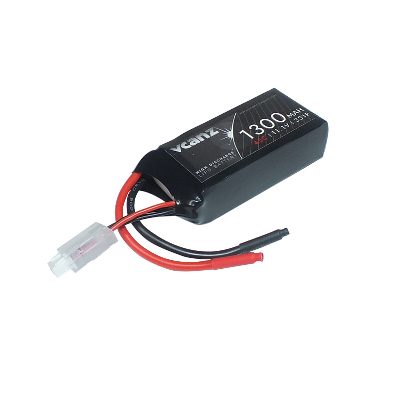 Vcanz 3S 11.1V 1300mAh 45-90C Lipo RC Battery