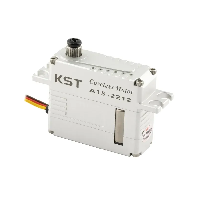 Servomoteur KST A15-2212 HV à engrenages en bronze phosphoreux et acier trempé, 25 kg·cm, 0,11 s/60°