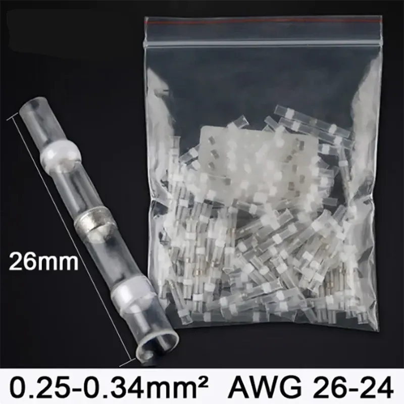 White Solder Shrink Tubing - 26-24 AWG Set of 5 White Solder Shrink Tubing - 26-24 AWG Set of 5