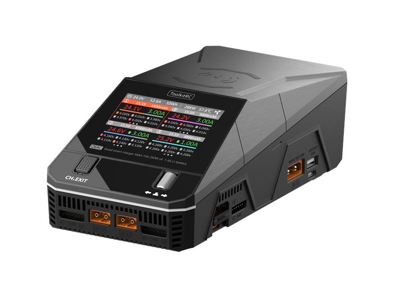ToolkitRC Q6AC LiPo 1-6S 15A 4-Channel AC/DC Charger