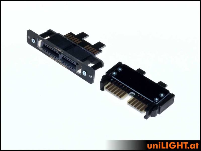 Cable connector, 9 primary and 4 secondary pins Cable connector, 9 primary and 4 secondary pins