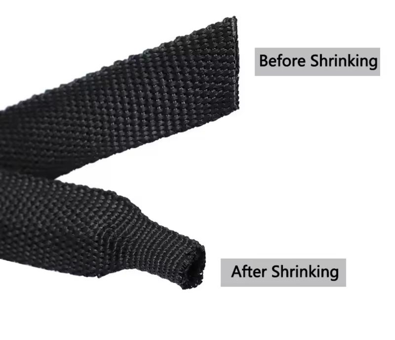 Braided heat-shrink tubing, 12 mm