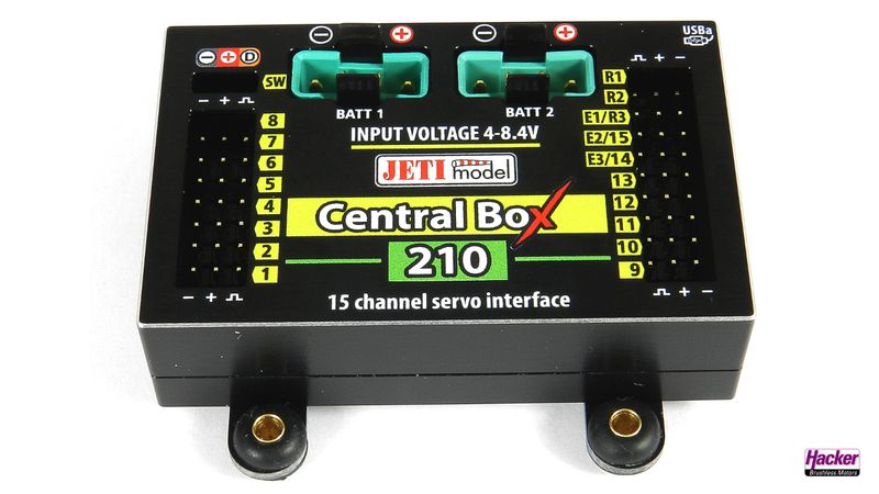 JETI Duplex 2.4EX Central Box 210 + 2 RSat2 + RC-Switch